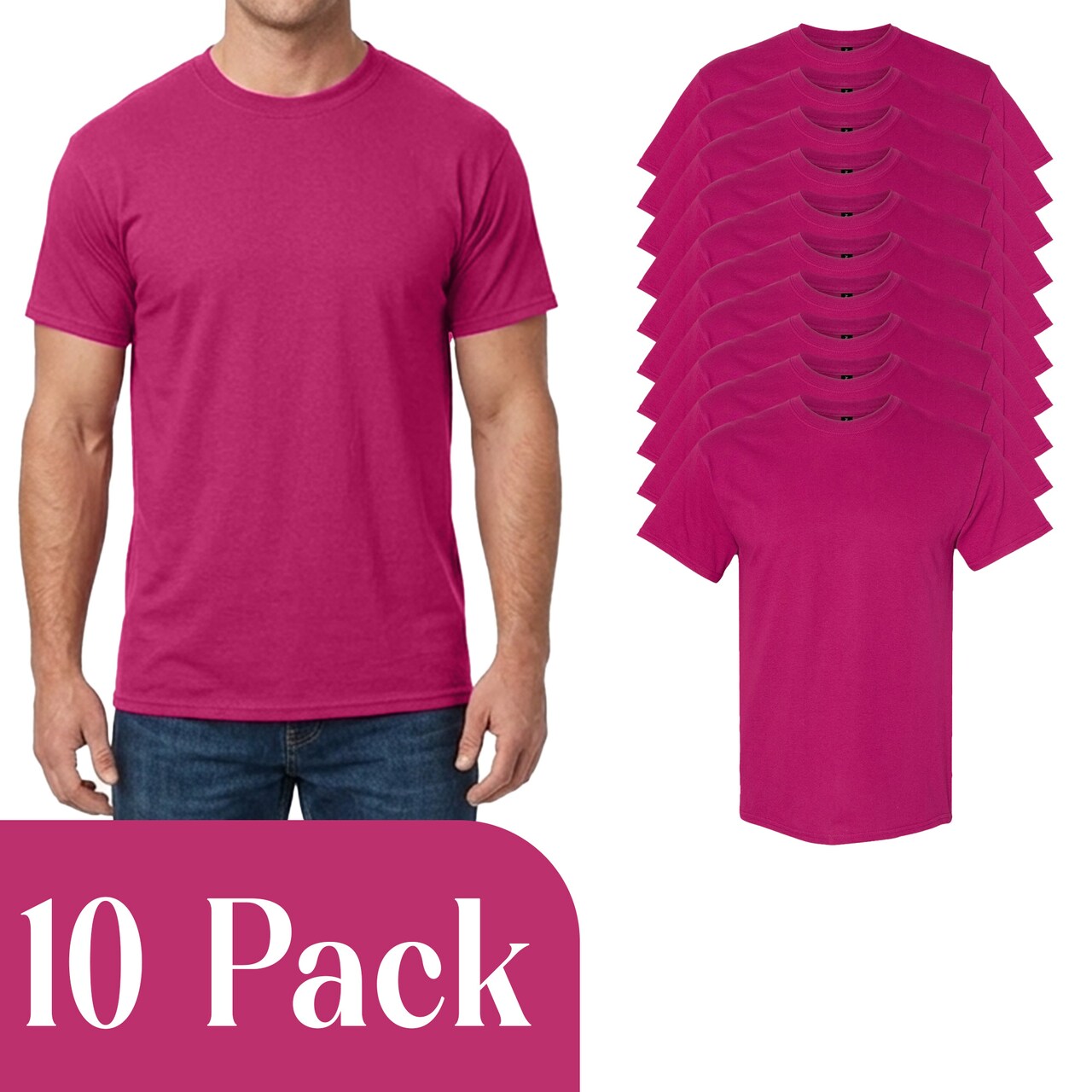 Gildan Berry Heavy Cotton DIY T-Shirt Bundle for Cricut, Heat Transfer Vinyl & Creative Printing Projects